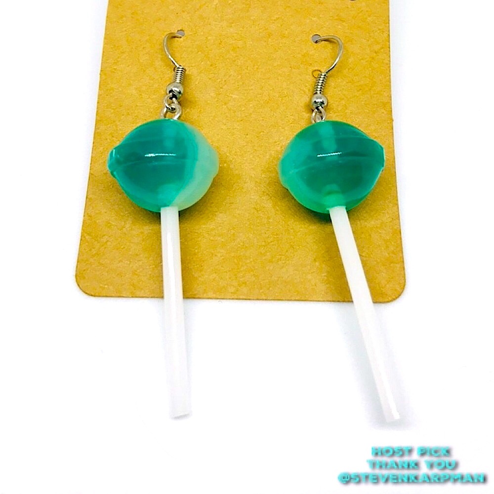 Trendy acrylic Lollipop Sucker earrings